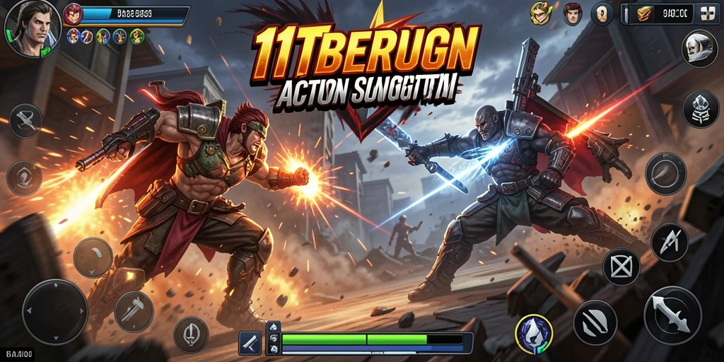Tangkapan layar 11TBET menampilkan aksi bertarung yang seru dan dinamis.
