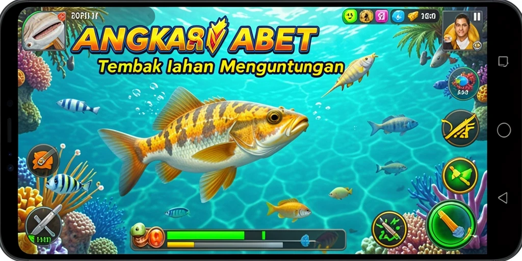 Tangkapan layar menunjukkan serunya gameplay Tembak Ikan di ANGKABET.