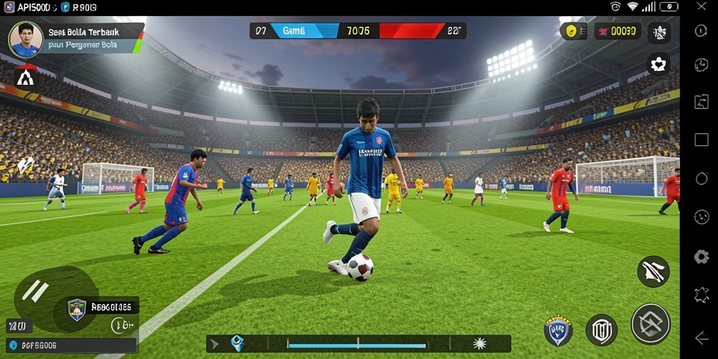 Gameplay seru API5000 dalam aksi di lapangan sepak bola.