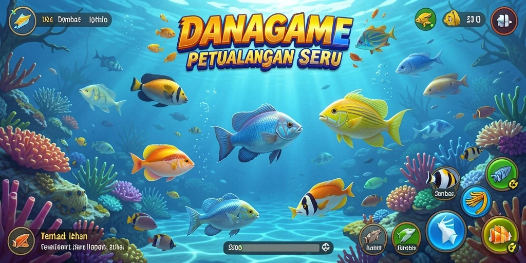 Tampilan gameplay seru saat menangkap ikan di DANAGAME.