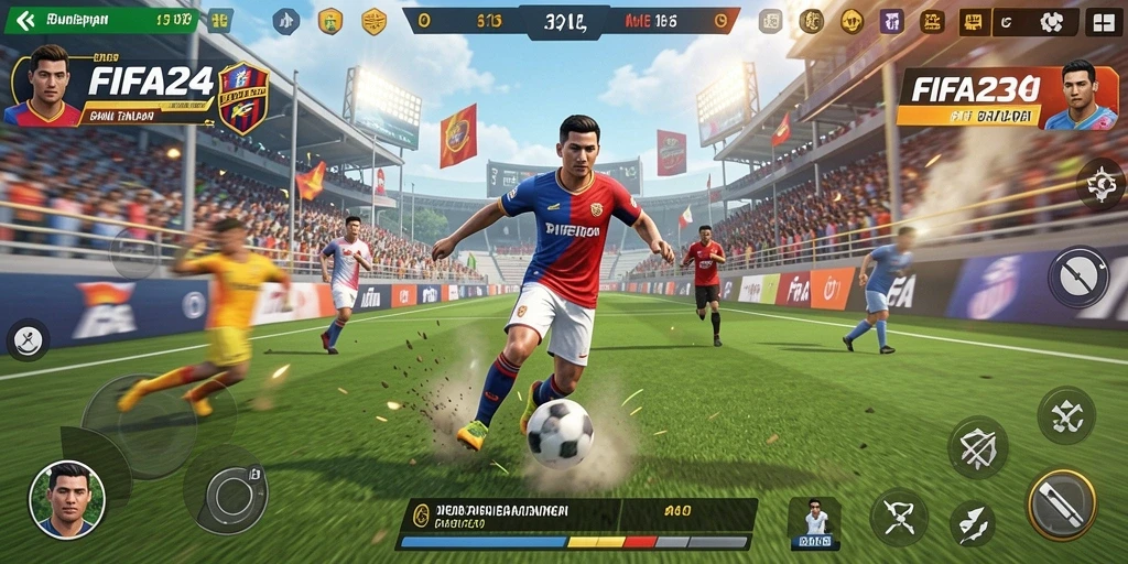 Gameplay Racing FIFA234 yang seru dan mendebarkan.