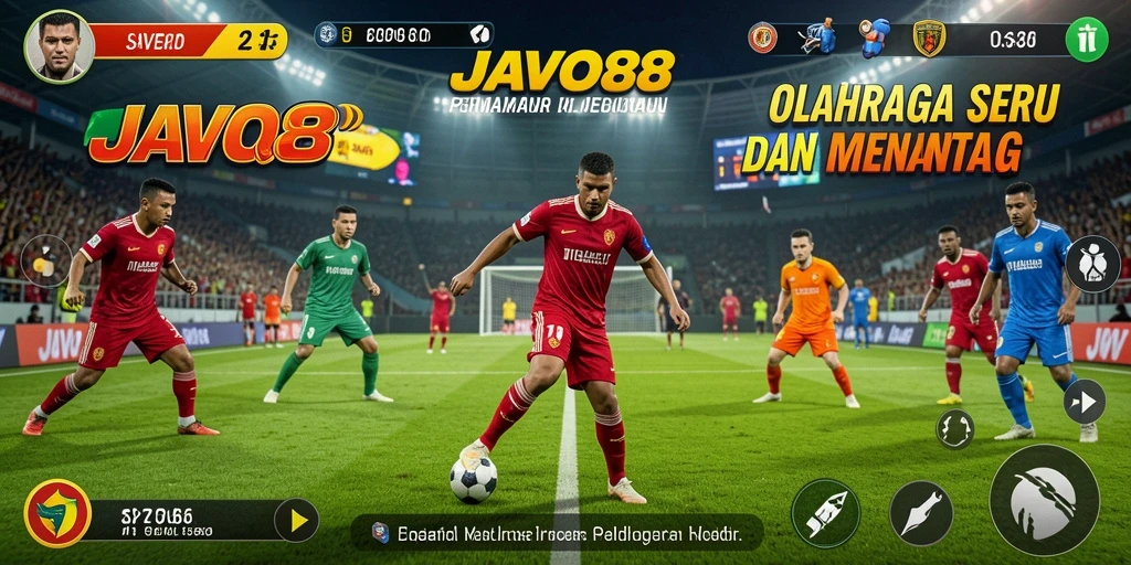 Tampilan gameplay seru dari JAVO88 yang menampilkan aksi olahraga.