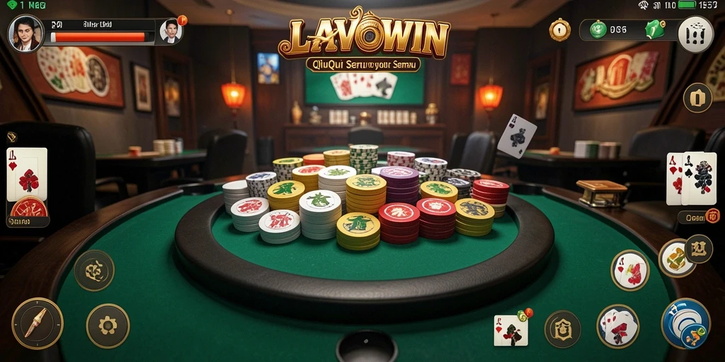Tampilan menarik dari gameplay LAVOWIN QiuQiu.