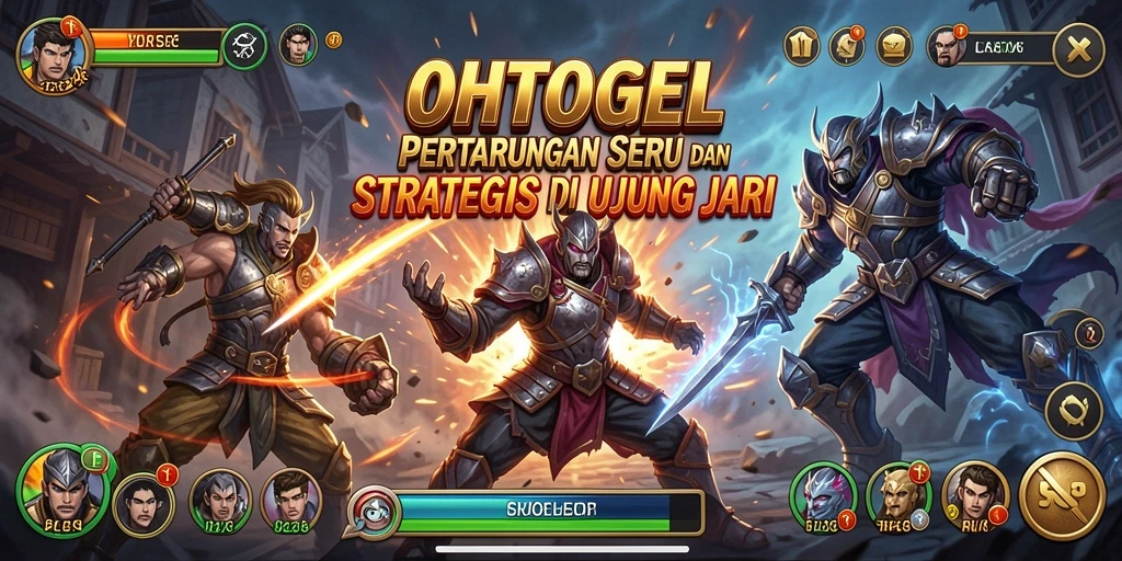 Tampilan gameplay OHTOGEL yang penuh aksi dan strategi pertarungan.