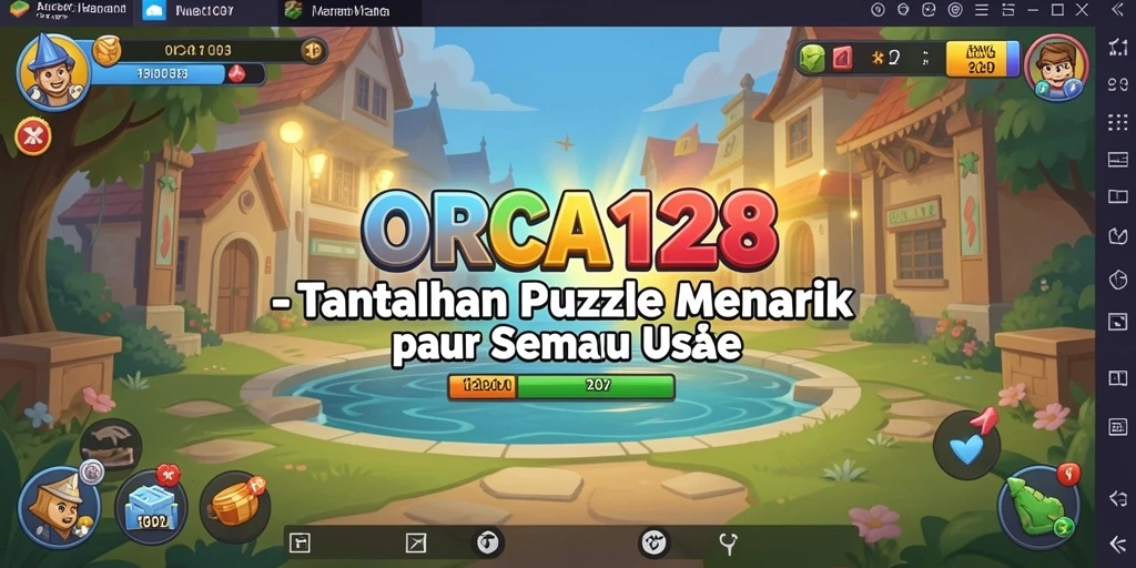 Screenshot gameplay ORCA128 menampilkan tantangan puzzle yang menarik.