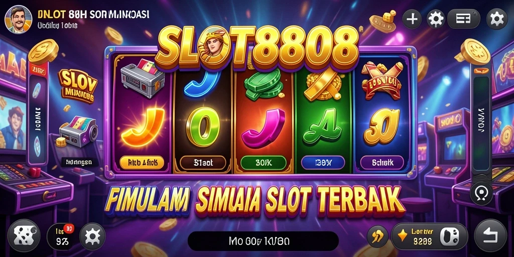 Tampilan menarik dari gameplay SLOT8808 yang penuh warna.