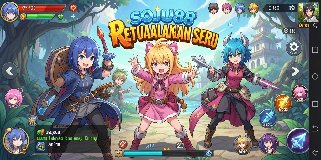 Gameplay seru dengan karakter anime yang menarik.