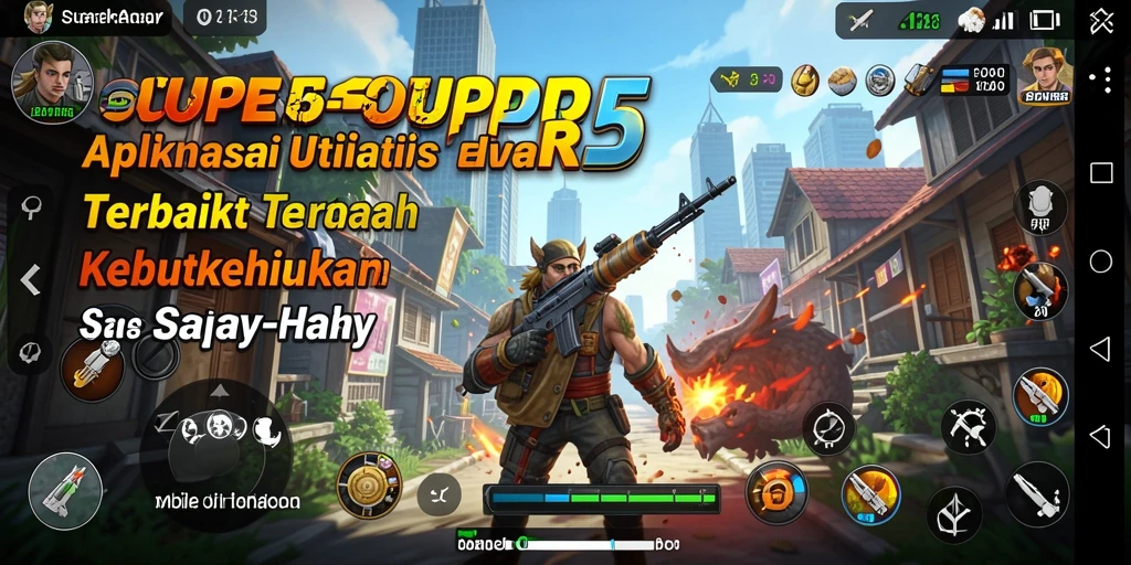 Tampilan utama SUPER5 dengan berbagai fitur utilitas.