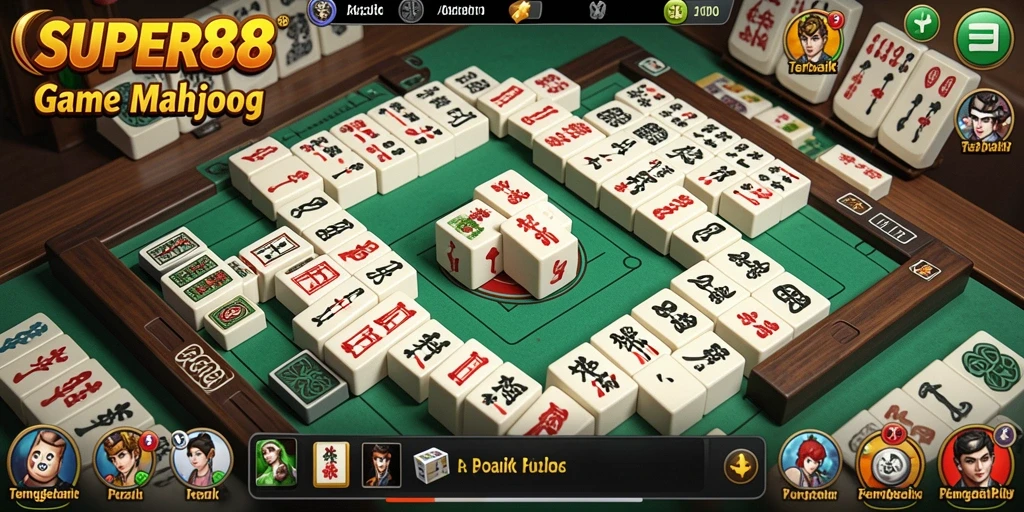 Screenshot gameplay <strong>SUPER88</strong> menampilkan keseruan bermain Mahjong.