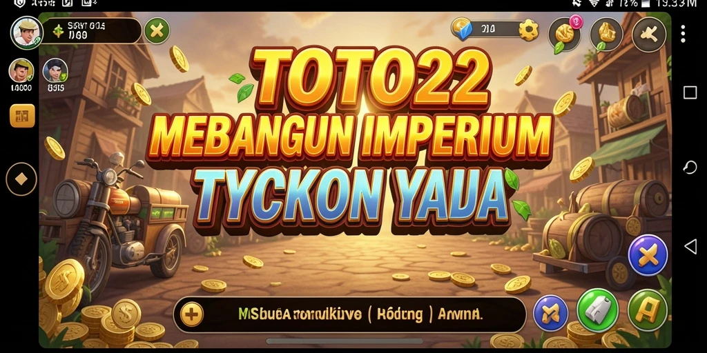 Screenshot gameplay TOTO22 menunjukkan pengalaman Tycoon yang seru.